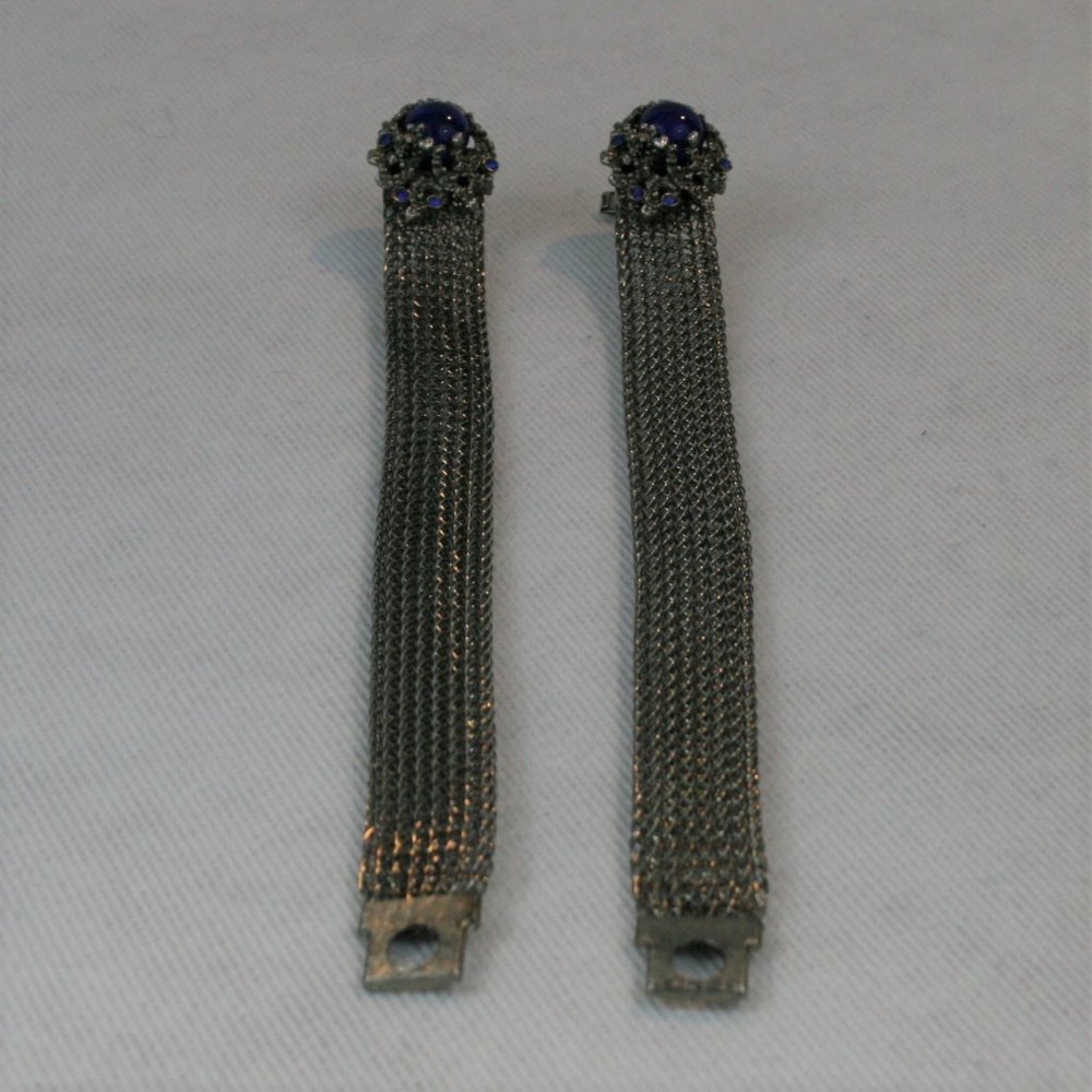 Rare Vintage 40's Carriage House "CARRIBANDS" Silver Cuff Links in original box - Picture 7 of 12